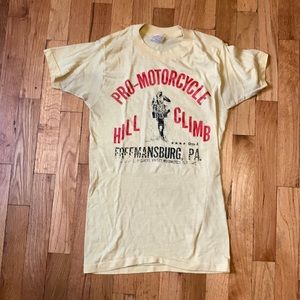 VINTAGE Yellow Motorcycle T-Shirt